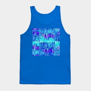 Bright Blue and Acqua Shibori Tank Top